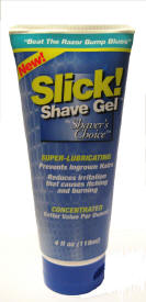 Slick! Shave Gel, razor bump prevention, 