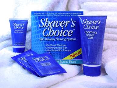 Shaver's Choice Skin Therapy System prevents razor bumps, razor burn, and ingrown hairs